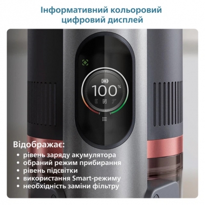 Миючий бездротовий пилосос PHILIPS Aqua Plus XC7055/01 — 3-в-1, PowerCyclone 12 та до 80 хв роботи