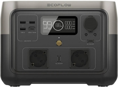 Зарядна станція EcoFlow RIVER 2 Max — 500 Вт потужності, 60-хвилинна зарядка, LiFePO4