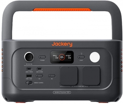 Зарядна станція Jackery Explorer 500 V2 — ДБЖ-функція, 500 Вт та 1 година 20 хв зарядки